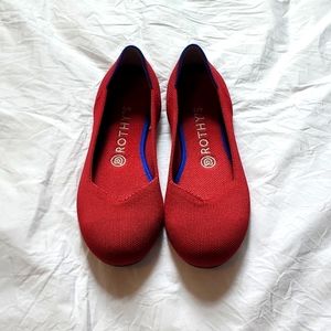 Red Round Toe Rothy's Size 8